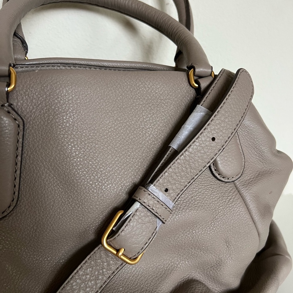 Marc Jacobs Classic Q Fran Leather Hobo shoulder hand bag in cement gray - Picture 11 of 14